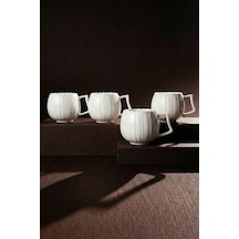 Pure Ivory 4'lü Saf Beyaz Porselen 230 Ml Kupa Seti Beyaz Beyaz