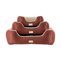 Pet - 173 - Comfort Echo Köpek Yatağı Tarçın/ecru Peluş - Edntrend - M 80x65cm