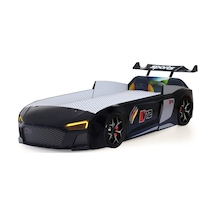 Siyah Arabalı Yatak V12 Audi Işıklı Full Plastik Siyah Arabalı Yatak V12 Audi Işıklı Full Plastik