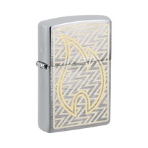 Zippo Tread Flame Dizayn Çakmak Gri