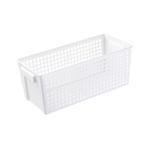 Sones Masaüstü Atıştırmalıklar Ve Çeşitli Eşyalar Saklama Sepeti Dikdörtgen Plastik Saklama Sepeti, Küçük Beyaz