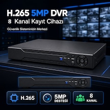 H.265 5mp 8 Kanal Dvr Güvenlik Kamerası Kayıt Cihazı