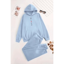 Unisex Kapüşonlu Bebemavi Eşofman Takımı Black Baskılı- Kışlık Şardonlu Kumaş Bebemavi Unisex Kapüşonlu Bebemavi Eşofman Takımı Black Baskılı- Kışlık Şardonlu Kumaş Bebemavi