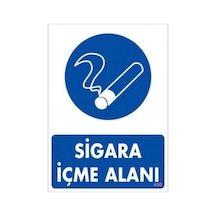 Sigara İçme Alanı Uyarı Levhassı 25x35 Kod: 450