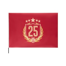 Gsstore Galatasaray 25 Şampiyonluk Elde Sallama Yatay Bayrak 100x150cm U251356