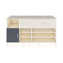 Kronos Konsol 6 Raflı 2 Çekmeceli Tek Kapaklı 176x59x99 Aytaşı-a Aytaşı-antrasit/aytaşı