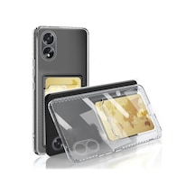 Oppo A38 Uyumlu Kılıf Kart Şeffaf Silikon - Şeffaf