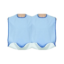 Caretex G885 Yetişkin Yemek Önlüğü Mavi-Beyaz 2'Li Set