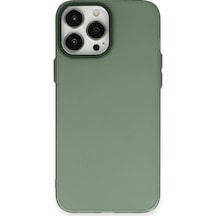 Apple  Uyumlu  iPhone 13 Pro Max Kılıf Modos Metal Kapak Koyu Yeşil