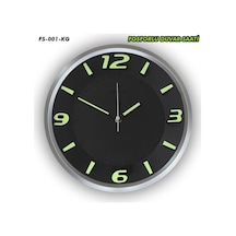 Galaxy Premium Serisi 25 Cm Klasik Duvar Saati Fosforlu Özellikli Gri-siyah Renk Gri - Siyah 0240-beyaz-şekilli-48cm