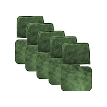 Knsz Minder Seti 5 Li Zng&mğr&uslu Haki Siyah Kumaş Tel Bar Sandalyesi Oturma Ve Sırt Minderi Set Siyah