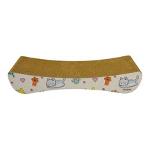Kedi Tırmalama Tahtası, Sevimli Kedi Desenli, Xsmall Boy 43x7x21 Cm