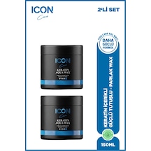 Iconcare Keratin Aqua Wax Güçlü Tutuş Parlak Görünüm Saç Waxı 2'li Set 150 Ml