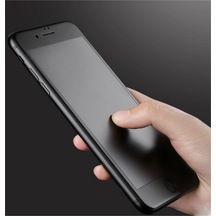 Apple Uyumlu   iPhone 7 Plus/ 8 Plus Mat Ekran Koruyucu Temperli Cam Parmak Izi Bırakmaz Siyah