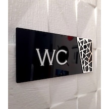 Black Pearl Serisi Silver Wc Yönlendirme Tabelası