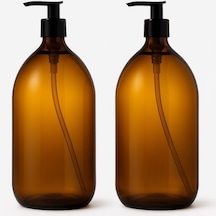1000 Ml Amber Cam Şişe/pompalı Sabunluk