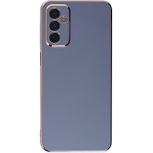 Samsung Galaxy  Uyumlu,  M23 Kılıf Volet Silikon - Mavi