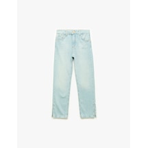 Koton Pamuklu Cepli Mom Fit Denim Pantolon Lıght Indıgo 6wkg40023ad Açık Mavi