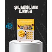 Sarı Renk Otomatik Para Çeken Şifreli Çocuk Kumbarası