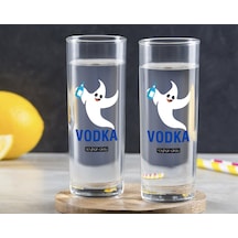 Kişiye Özel Renkli Baskılı Vodka Tasarımlı İkili Vodka Bardağı-1
