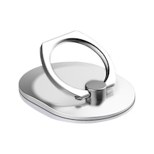 Teltree Evrensel Cep Telefonu Yetenekli Tutucu: 360 Döner, 180 Çevirilebilir, Ultra İnce, Dayanıklı, Geri Kullanıma Uygun, Aydınlatıcı Gümüş