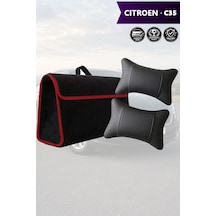 Citroen C35 Uyumlu Koltuk Yastığı Bagaj Çantası Siyah Renk Lüks Model