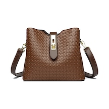 Yeni Şık, Modaya Uygun Omuz Çantası Büyük Kapasiteli Kadın Çantası Gündelik El Çantası Kova Çanta Kadın Kahve Rengi Ana Resim Rengi Diğer