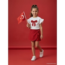 Civil Girls Kolu Fırfırlı 4-9 Yaş Tişört - Kırık Beyaz Civil Girls Kolu Fırfırlı 4-9 Yaş Tişört - Kırık Beyaz