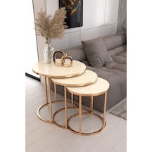 Armoni 3'lü C Zigon Gold Kaplama Krem Mdf Mebran Demonte