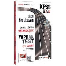 Yargı Yayınları 2026 Kpss Lise-ön Lisans Genel Kültür Vatandaşlık Çek Kopart Yaprak Test