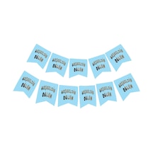 Hoşgeldin Oğlum Yazılı Mavi Üzeri Gümüş Yeni Doğan Bebek Doğum Sü Diğer