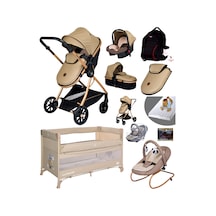 Baby Home Yeni Full Takım 10 In 1 Anne Yanı Park Yatak Beşik Ana Kucağı ve 1010 Travel Sistem Bebek Arabası