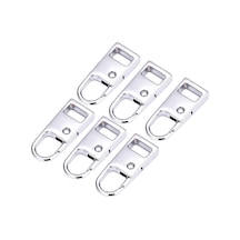 Suntek 6 Adet Metal Ayrılabilir Fermuar Etiketleri Giyim Gümüş S Için Tamir Çekme Sekmeleri