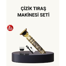 Profesyonel Çizik Tıraş Makinesi T Çelik Bıçaklı, 120 Dakika Şarjlı Kullanım, 3 Başlıklı