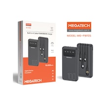 Megatech Mg-pw10s 10.000 Mah Siyah Powerbank Digital Gösterge Hızlı Şarj