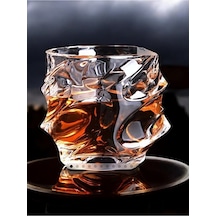 Premium Kristal Viski Kadehi - El Işçiliği Özel Seri - Lüks Hediyelik Iskoç Tasarım Bourbon Ve Viski Bardağı Şeffaf
