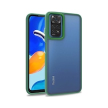 Zore Redmi Note 11 Global Kılıf Ogaa Flora Kapak - Yeşil