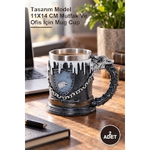 2 Adet Paslanmaz Çelik Kupa Bardak Tasarım Model 11x14 Cm Mutfak Ve Ofis İçin Mug Cup 1