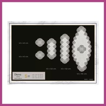 Gees Global Salon Takımı 5 Parça Keten Dantelli Masa Örtüsü Runner Seti Defne Model No 9385 -krem-krem Gbzs