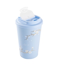 Tnt-8695835414058-gınger Kfy-zs001mskr-kake Mavi Sakura Desenli Paslanmaz Çelik Termos Bardak 380ml