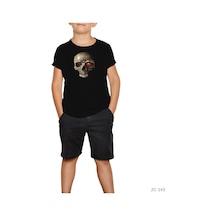 Terminatör Kuru Kafa Siyah Çocuk Tişört Siyah