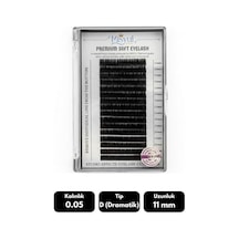 Misyul 0.05d Dramatik Kıvrım 11 Mm Soft Eyelash Doğal İpek Kirpik 16'lı