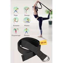 Spor Byfit Doğal Pamuklu Yüksek Kalite 180 Cm Yoga Kemeri Siyah