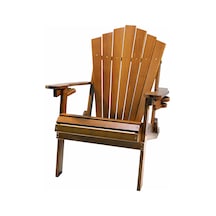 Salda Adirondack Katlanır Ahşap Bahçe Sandalyesi Ceviz