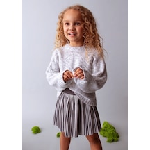 Mayoral Gri Kız Çocuk Pileli Etek 4903 Gri