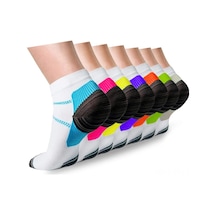 Lemestar Hasta Bakıcılar İçin Spor, Yürüyüş Ve Uçuş Socks - Plantar Fasitit İçin Kompresyon Destek - S/m Boyutu 7'li Paket Diğer