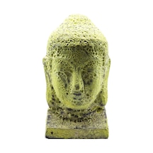 Buddha Heykel Büst Sarı Orta Boy