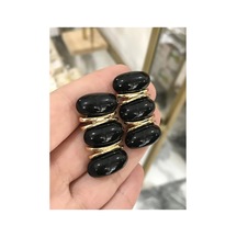 Siyah Gold Detaylı Sıralı Model Küpe