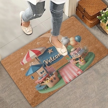 Valerine Life Ay Ve Piknik Temalı Welcome Kapı Önü Paspası 45x70cm