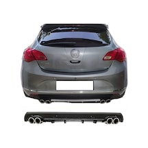 Opel Astra J Uyumlu Hb Siyah Difüzör Çiftli Yuvarlak Egzoz Görünümlü D Tip Difizör
